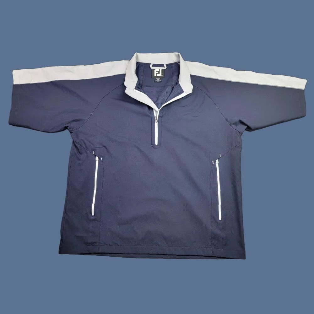 Footjoy FootJoy Jacket Mens Large Blue Half Zip Golf Windbreaker FJ Fleece Pullover Size US L / EU 52-54 / 3 - 1 Thumbnail
