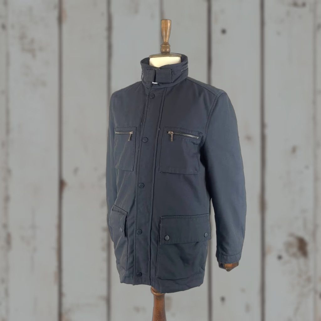 Canali Canali Mens Jacket Windbreaker Full Zip Black Polyester Size US M / EU 48-50 / 2 - 1 Thumbnail