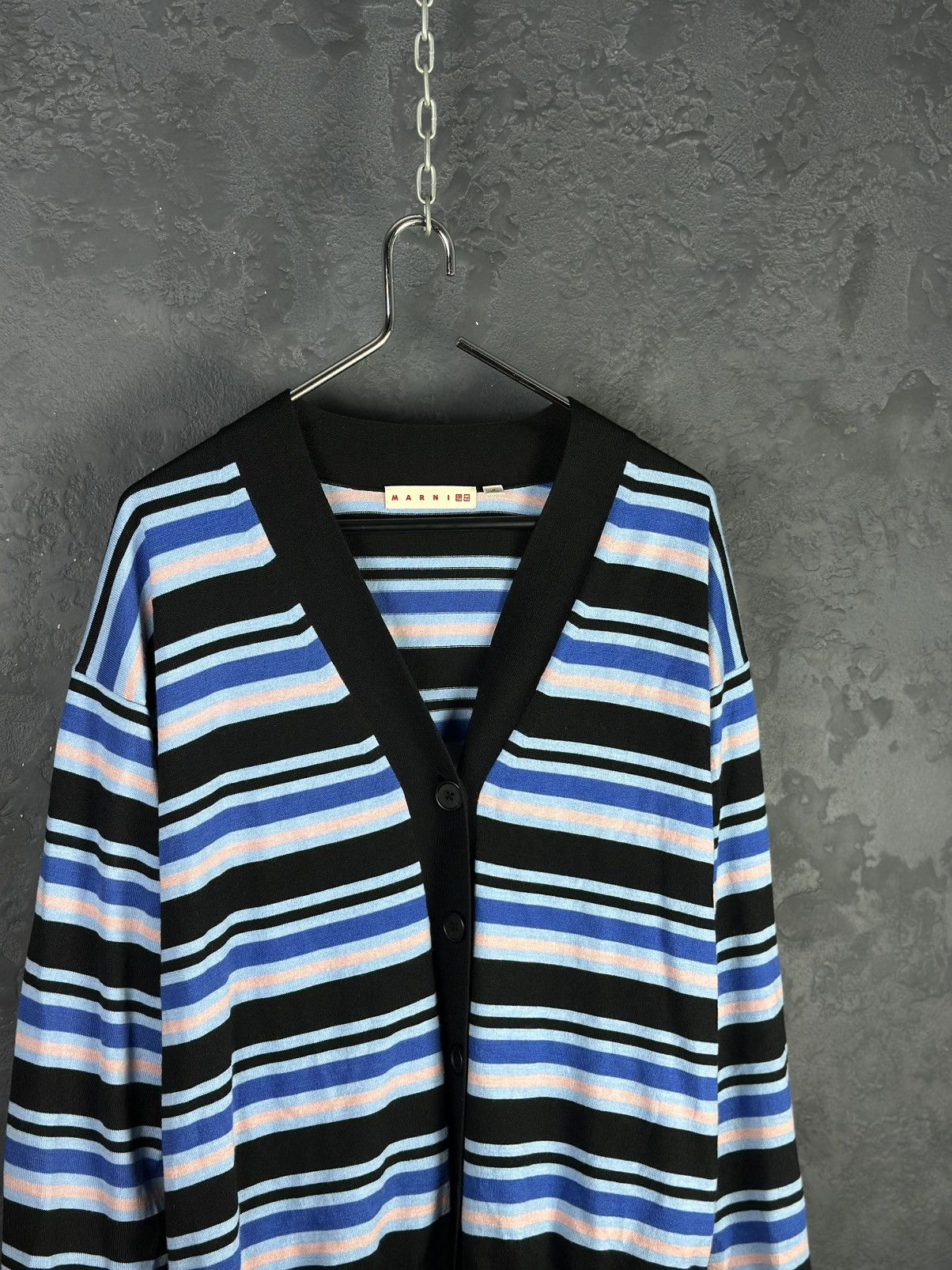 Marni × Uniqlo MARNI X Uniqlo Wool Striped Cardigan Sweater Men’s Size M Size US M / EU 48-50 / 2 - 2 Thumbnail