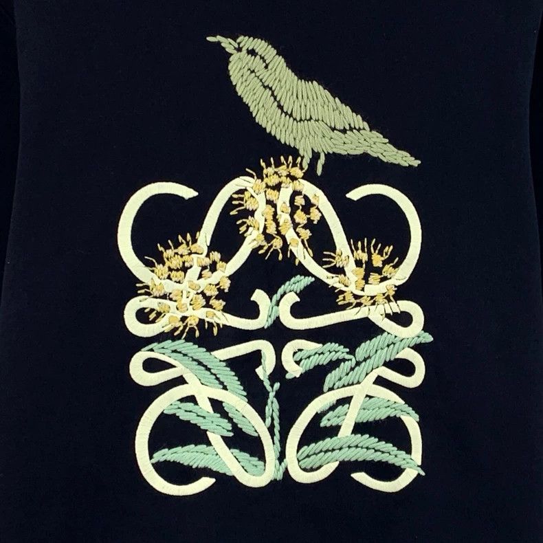 Loewe LOEWE Black logo botanical specimen embroidered cotton rou Size XS / US 0-2 / IT 36-38 - 4 Thumbnail