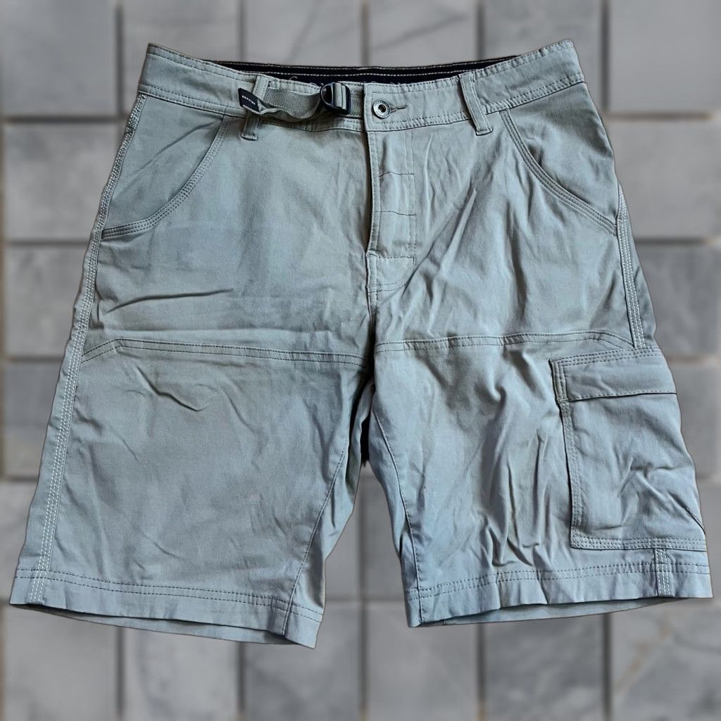 Prana Prana Shorts Mens 30 X10 Zion Belted Cargo Tan Beige Hiking Nylon Mens Regular Beige Cargo 30 Size US 30 / EU 46 - 1 Thumbnail