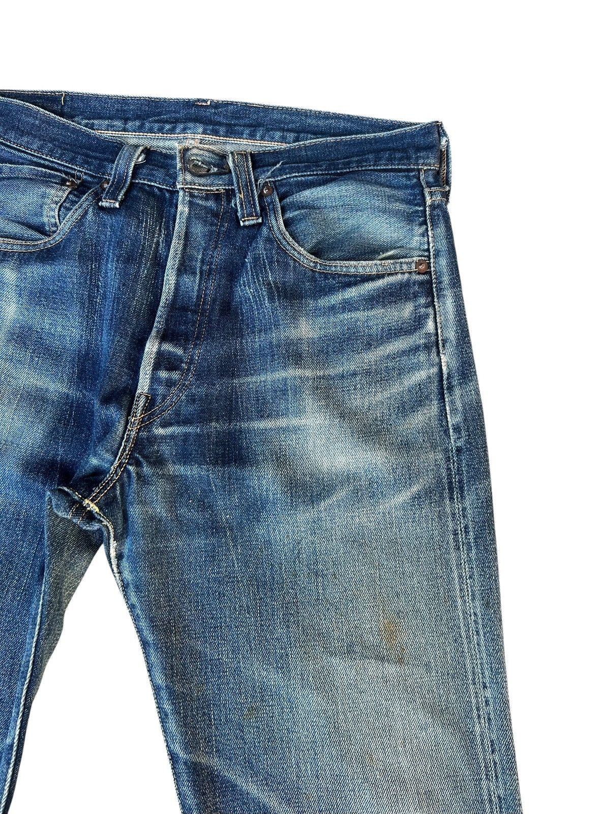 Levi's Vintage Clothing 2000s LVC Levi’s 501 XX Big E Distress Denim Selvedge Jeans Size US 30 / EU 46 - 10 Thumbnail