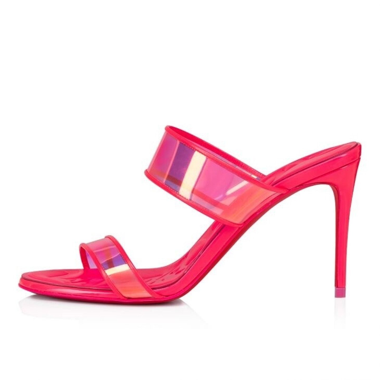 Christian Louboutin Christian Louboutin Just Loubi 85 Fluo Pink Backless Sandal Size US 7.5 / IT 37.5 - 3 Thumbnail