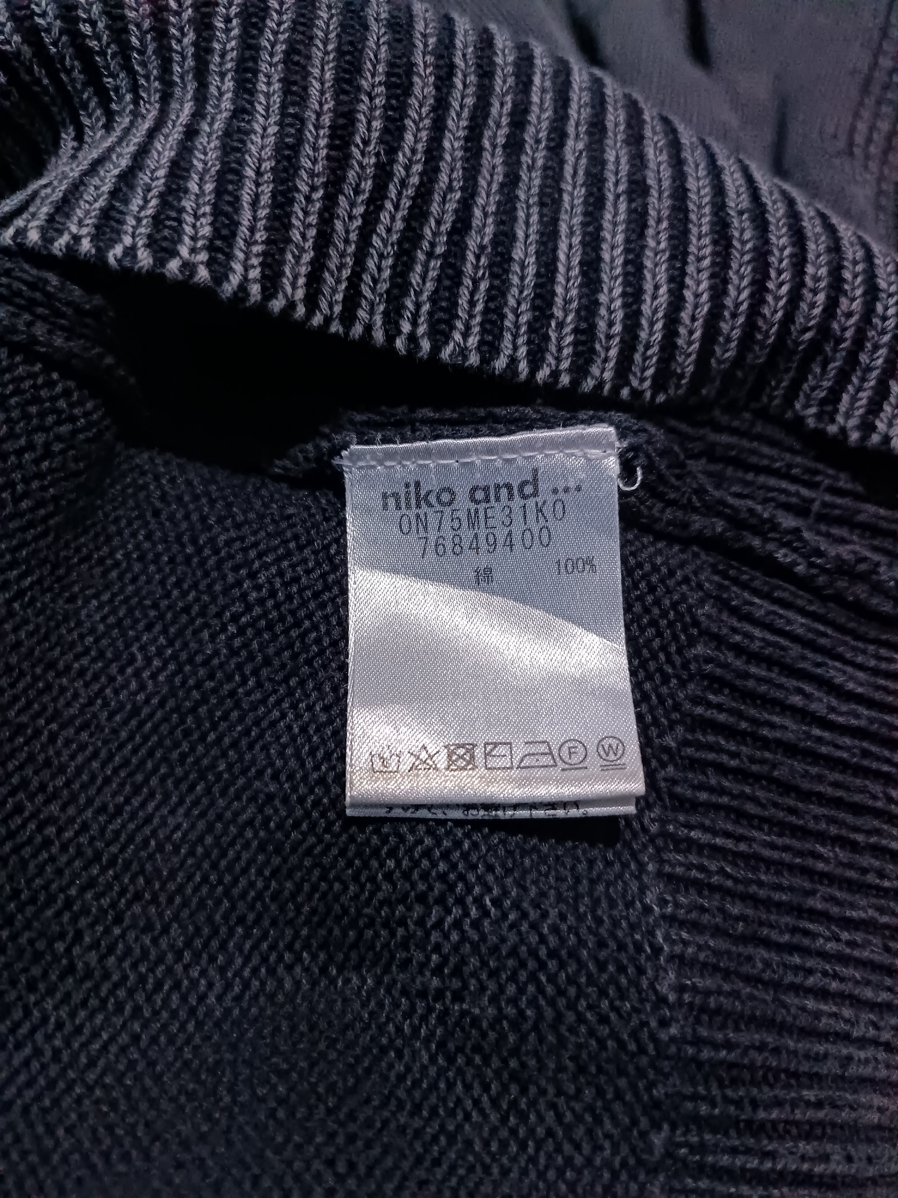 Japanese Brand Niko And... Black Acid Wash Ribbed Knit Jumper Size US XL / EU 56 / 4 - 7 Thumbnail