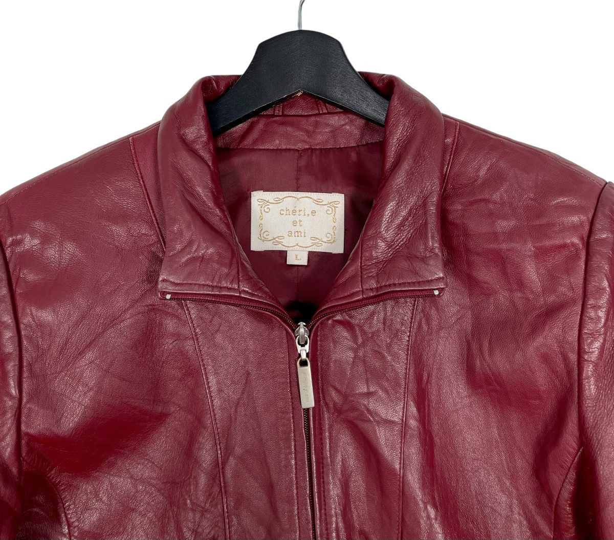 Genuine Leather Vintage cheri,e et ami Sheepskin Leather Jacket Size L / US 10 / IT 46 - 5 Thumbnail