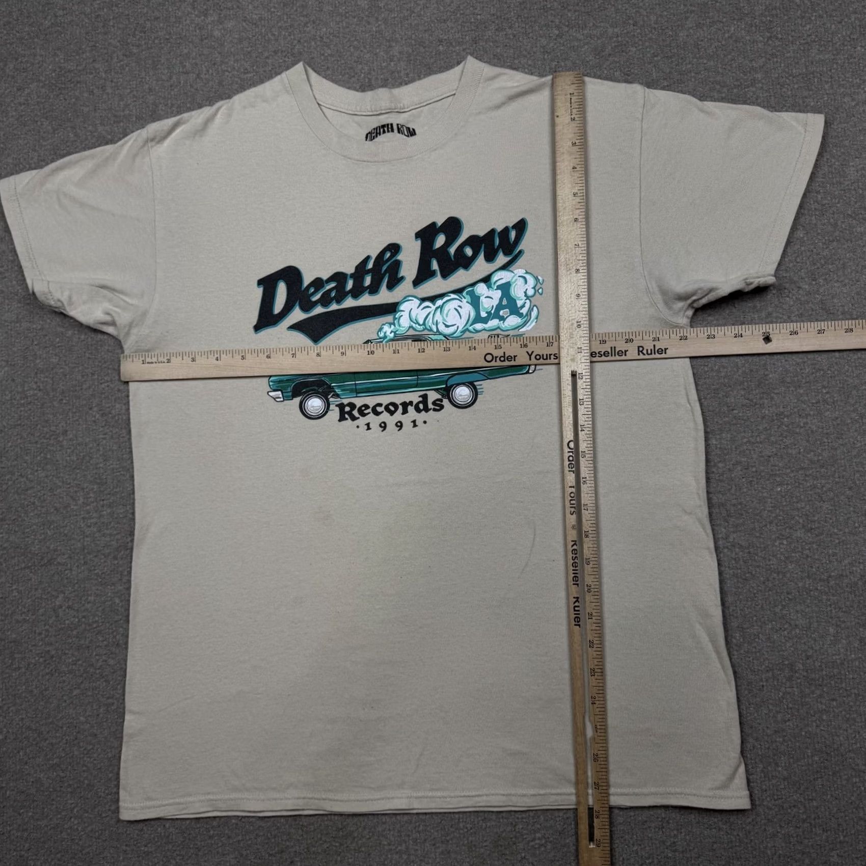 Ripple Junction Death Row Records Nike Shirt Casual Rap Tee Beige Short Sleeve Crew Neck Men L Ripple Junction Cotton Jersey Regular Size US L / EU 52-54 / 3 - 6 Thumbnail