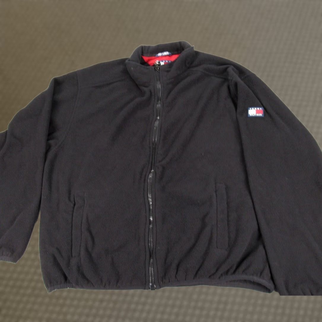 Tommy Hilfiger VINTAGE Tommy Hilfiger Jacket Men XL Black Pocket Full Zip Fleece Hiking Gorpcor Size US XL / EU 56 / 4 - 1 Thumbnail
