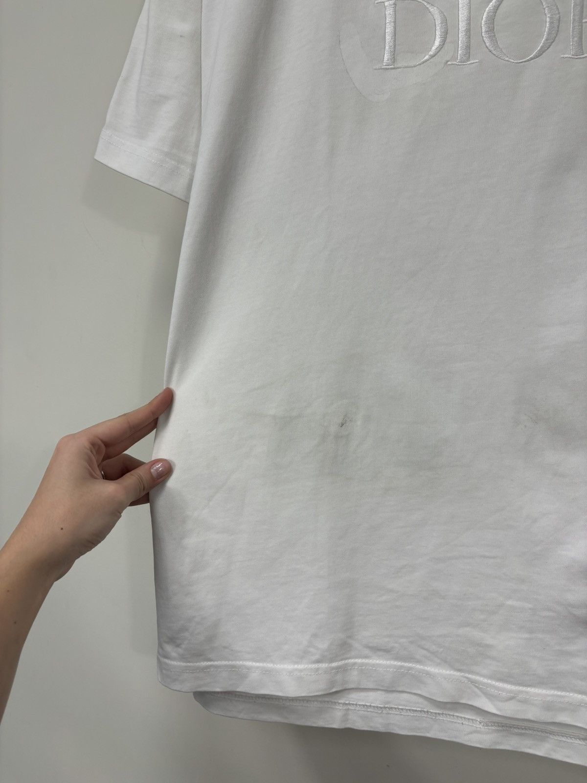 Dior Dior X Kenny Scharf Big Embroidered Logo Rare White Tee Size US L / EU 52-54 / 3 - 5 Thumbnail