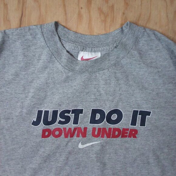 Nike × Vintage Vintage 90s Nike Just Do It Down Under Australia T-Shirt Size US M / EU 48-50 / 2 - 1 Thumbnail