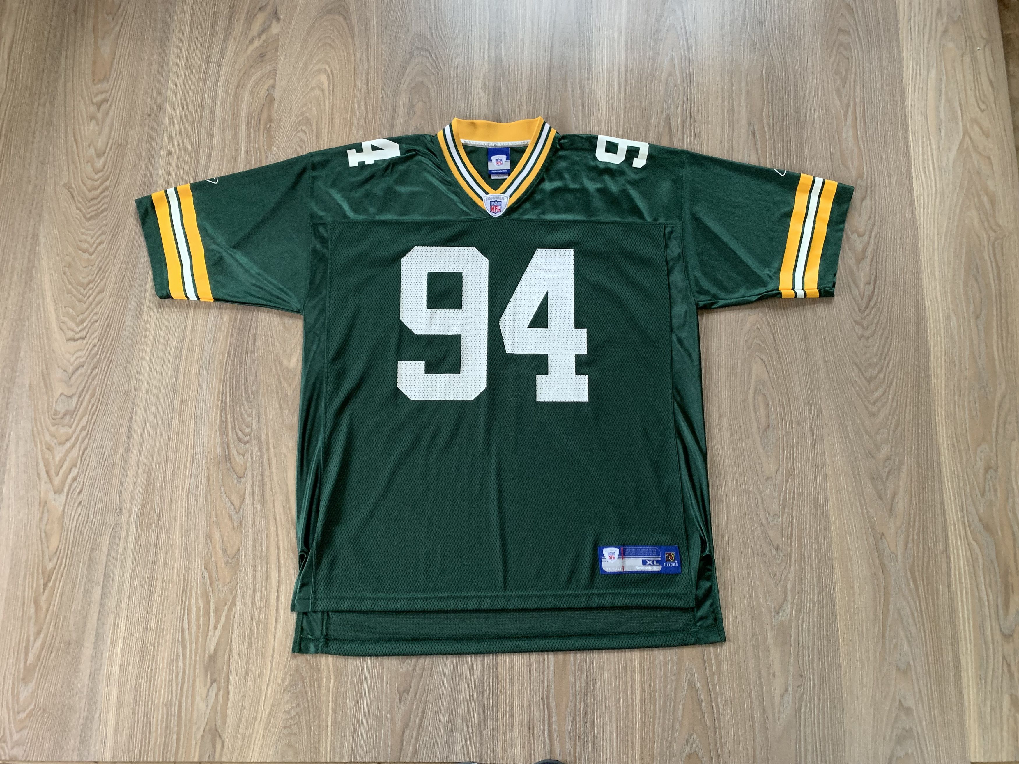NFL × Reebok × Vintage Reebok NFL Green Bay Packers Gbaja-Biamila #94 Jersey Size US XL / EU 56 / 4 - 1 Thumbnail