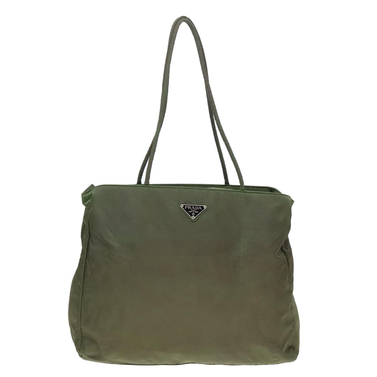 Prada Tessuto Green Synthetic Tote Bag (Pre-Owned) Size ONE SIZE - 1 Thumbnail