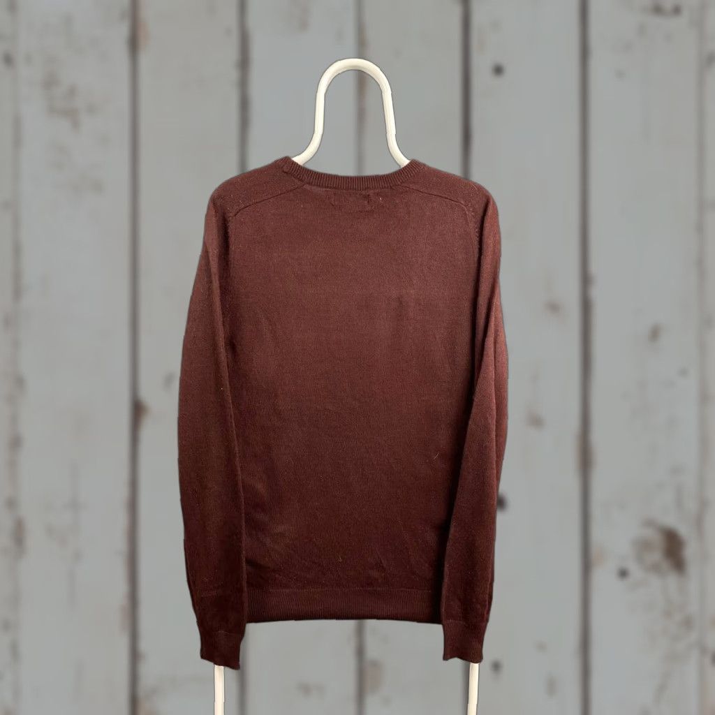 Yves Saint Laurent Saint Laurent Mens Sweater Brown Long Sleeve Crew Neck Pullover Size S Regular Knit Logo Pullover Size US S / EU 44-46 / 1 - 1 Thumbnail