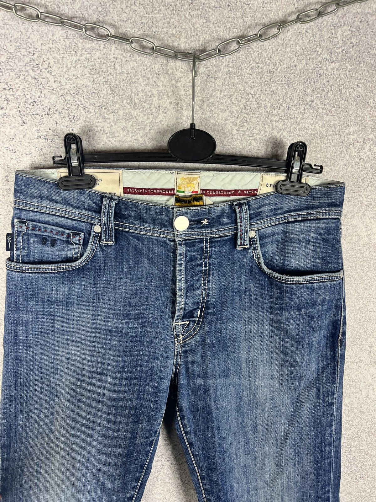 Hysteric Glamour SARTORIA TRAMAROSSA MENS LEONARDO MCMLXVII BLUE DENIM JEANS Size US 32 / EU 48 - 8 Thumbnail