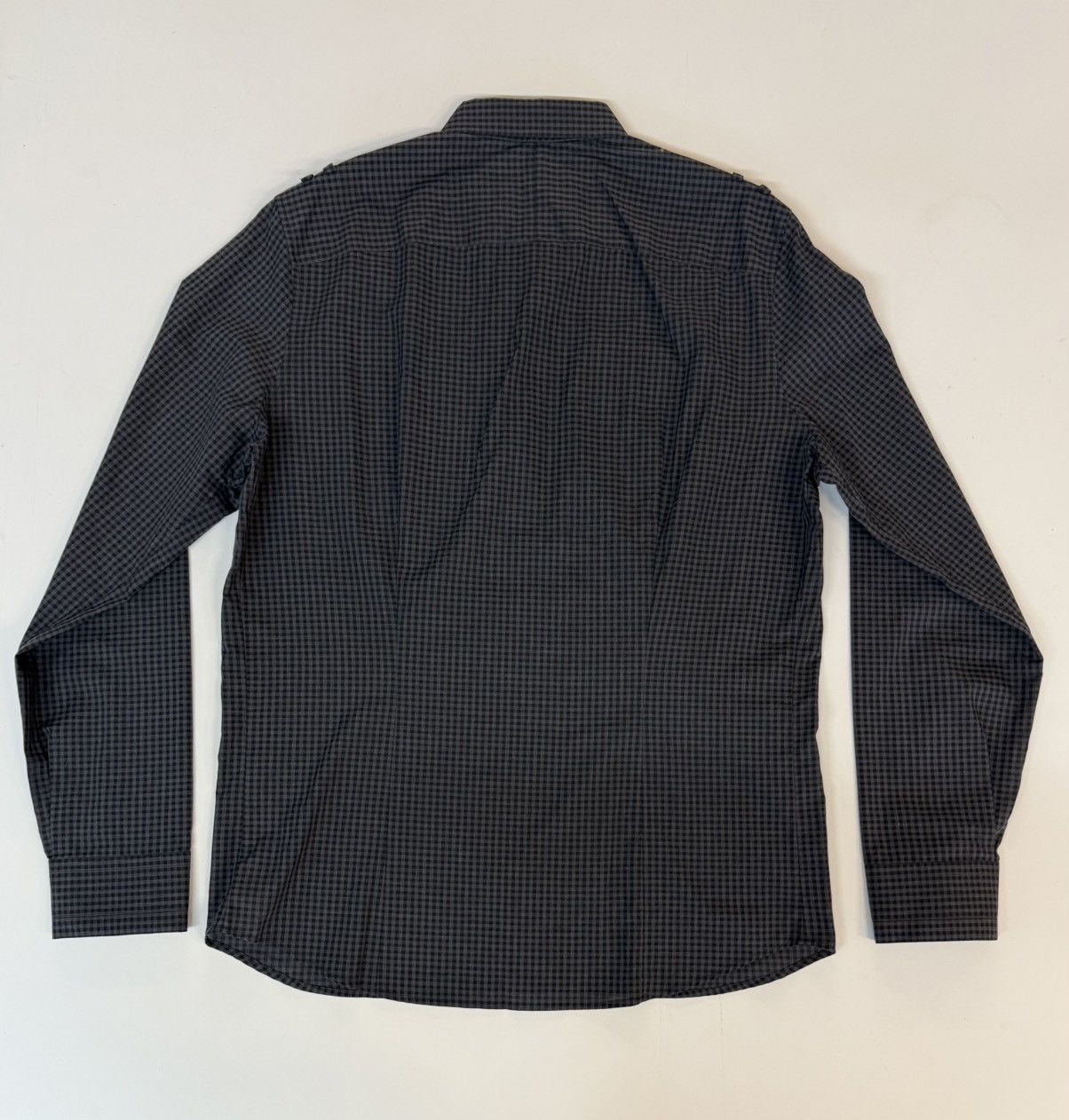 Neil Barrett NEIL BARRETT Military Utility Shirt-Dark Charcoal Gingham XL Size US XL / EU 56 / 4 - 14 Thumbnail