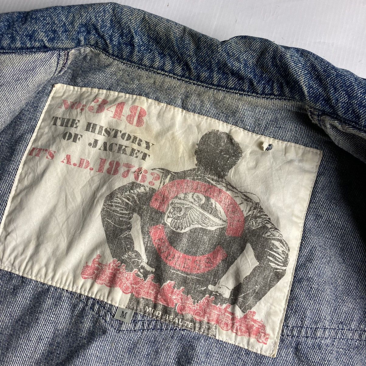 Kapital 🇯🇵 MOD BEAUTE DISTRESSED MUD WASHED BUTTON UP DENIM JACKET Size US L / EU 52-54 / 3 - 8 Thumbnail