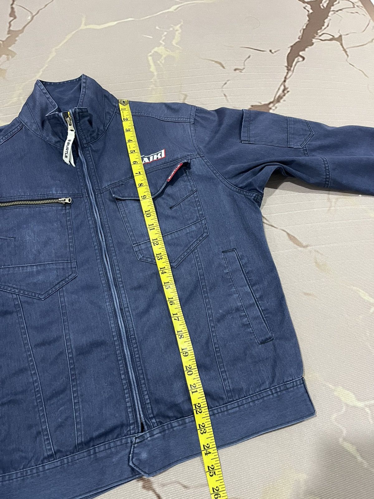 Japanese Brand Burtle Workwear Utility Zip Jacket Navy Japan Size US M / EU 48-50 / 2 - 16 Thumbnail