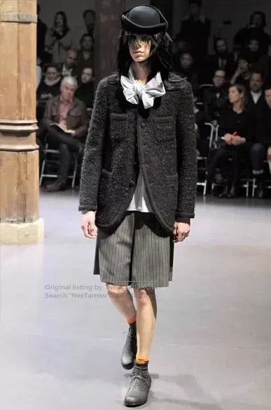 Comme des Garcons Comme Des Garcons size XS Gray Striped Bermuda Shorts Size 23" - 2 Thumbnail