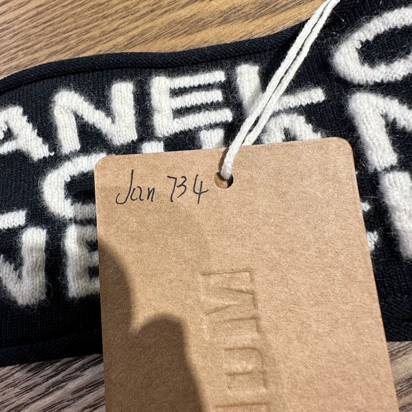 Chanel Chanel jan734 logo jacquard cashmere headband 23.5cm Size ONE SIZE - 5 Thumbnail