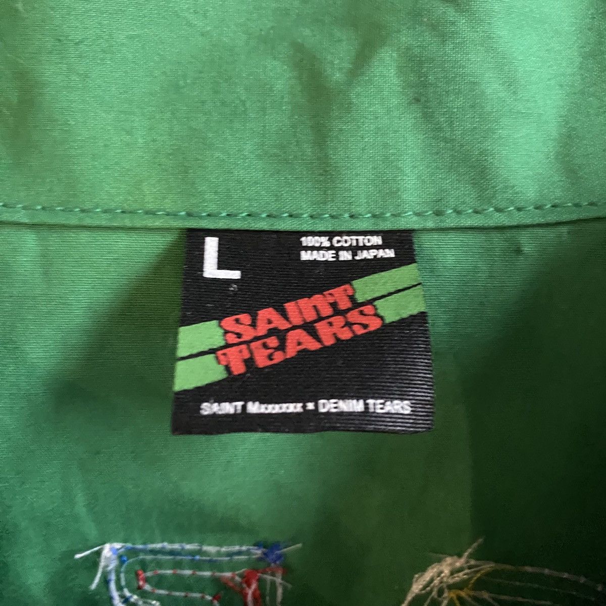 DENIM TEARS × Saint Michael Saint Tears Choose Your Savior Work Jacket Green Size US L / EU 52-54 / 3 - 5 Thumbnail