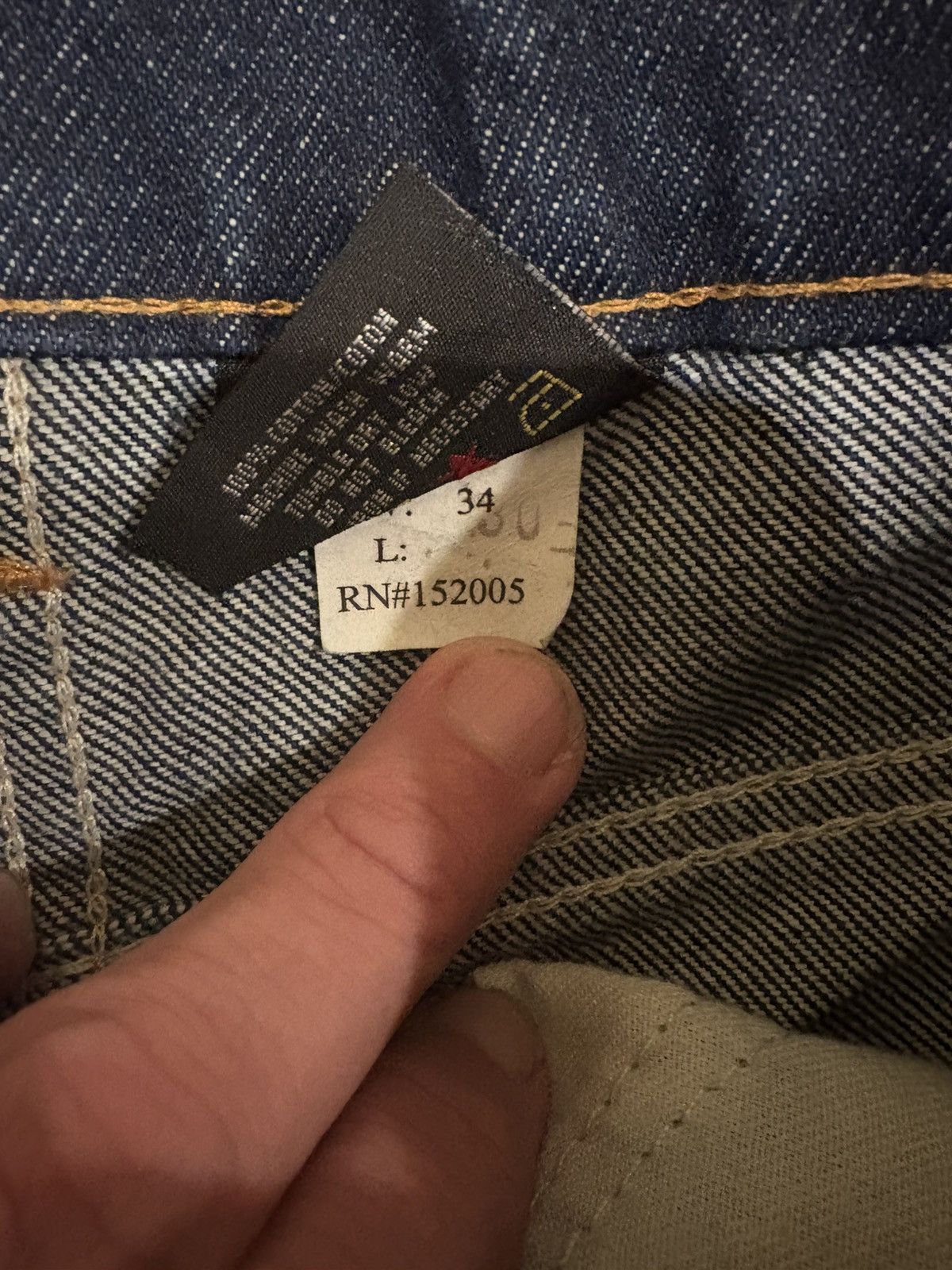 Other Prison Blues Double Knee Rigid Work Jean sz 34x30 USA Made Size US 34 / EU 50 - 6 Thumbnail