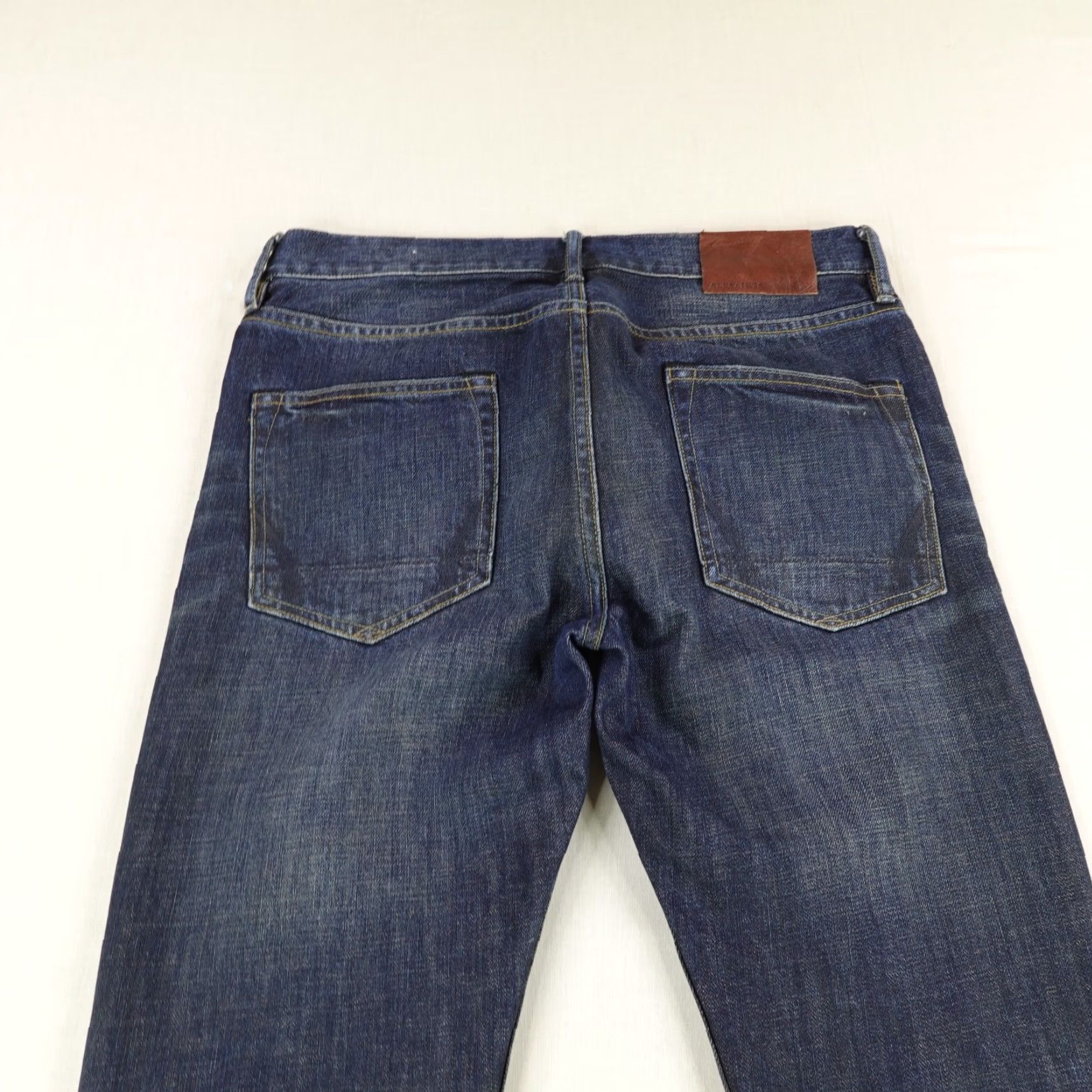 Allsaints AllSaints Jeans Mens 30 Blue Denim Button Fly Straight Leg Size US 31 - 5 Thumbnail