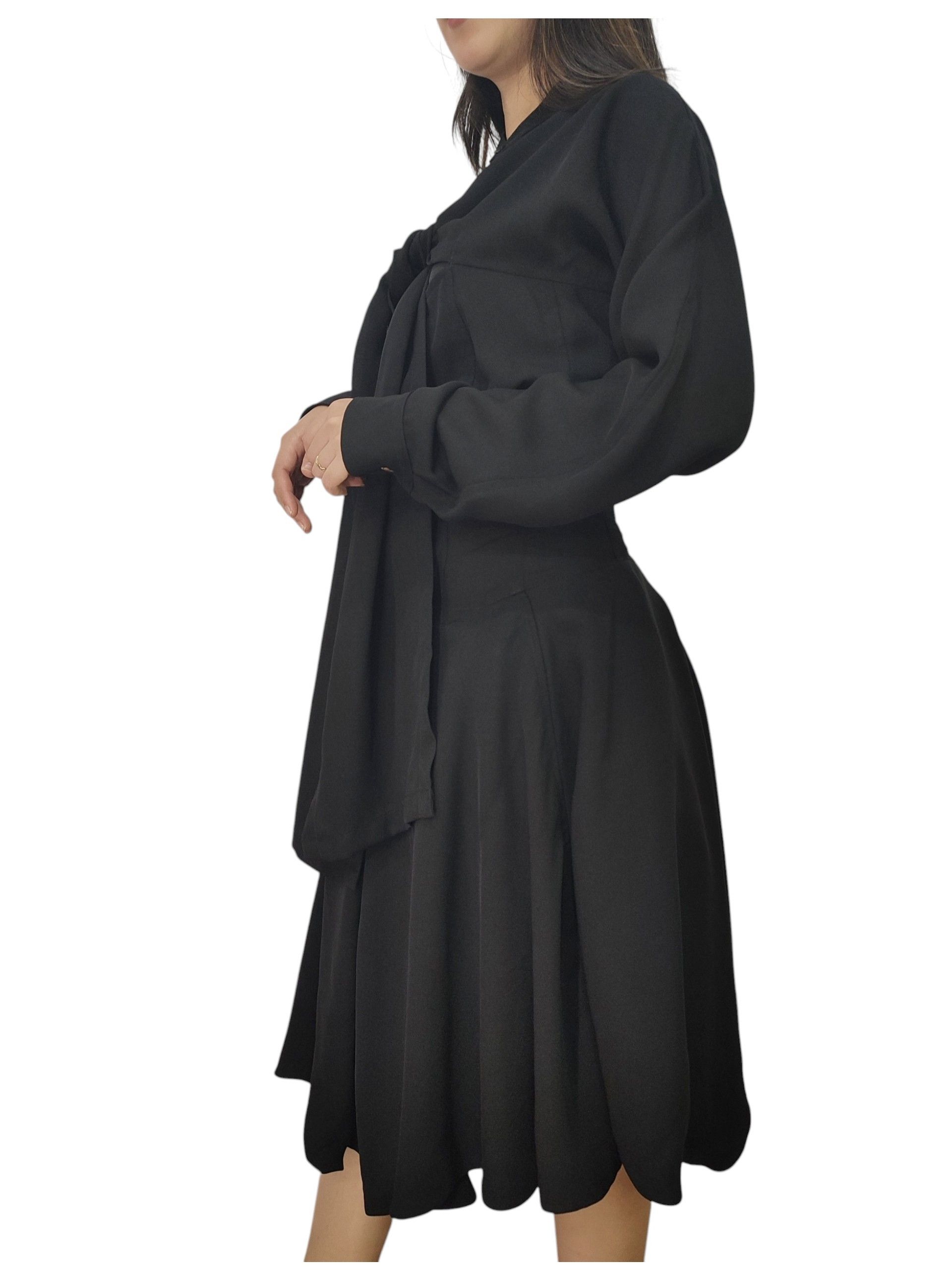 Comme des Garcons ARCHIVE📕90s CDG Drape & Knot Sculptural Asymmetric Dress Size M / US 6-8 / IT 42-44 - 2 Thumbnail