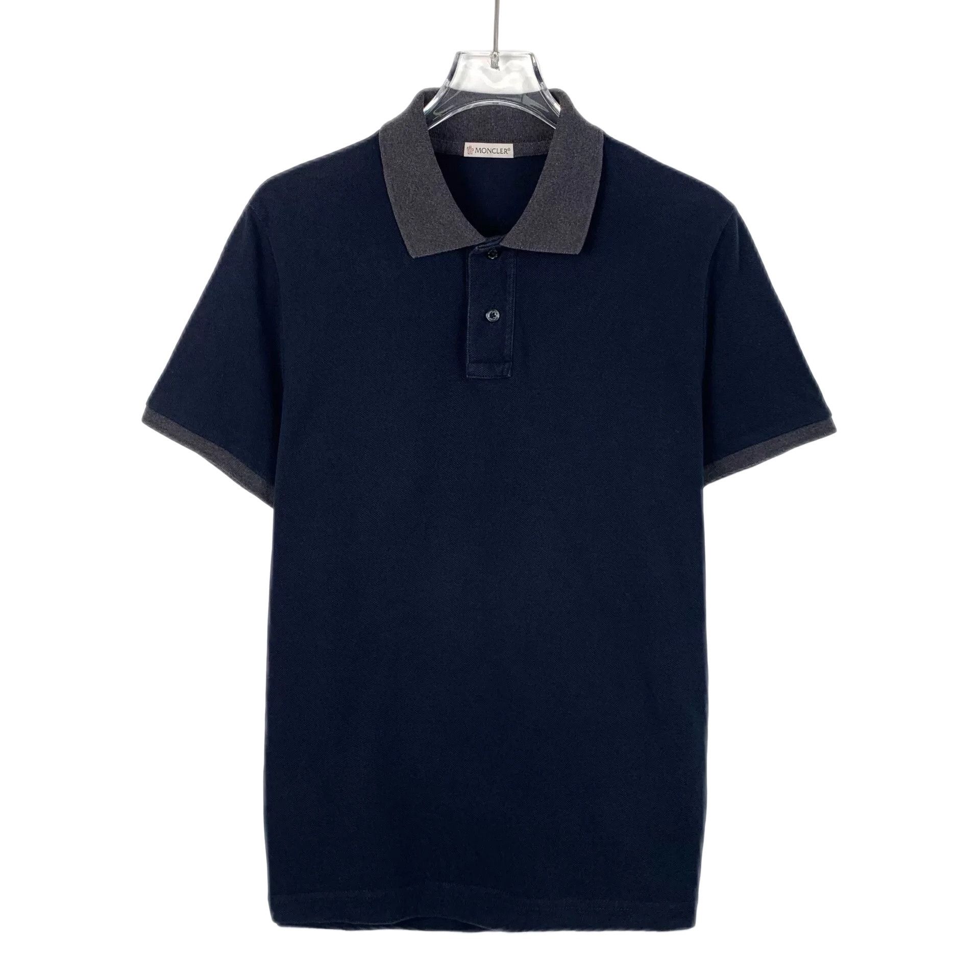 Moncler Moncler Contrast Trim Logo Patch Polo Shirt S Size US S / EU 44-46 / 1 - 1 Thumbnail