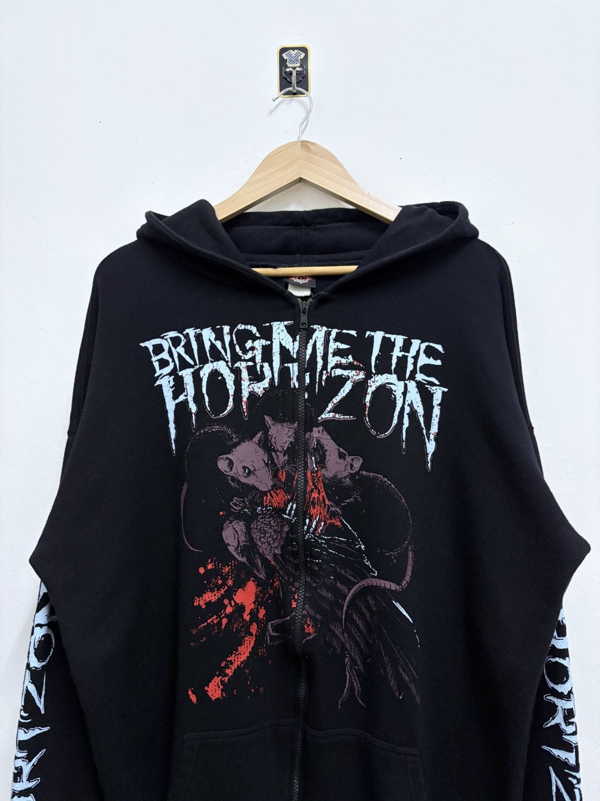 Band Tees Rare ! Bring Me The Horizon / Rats & Crow Violent Hoodie Size US XL / EU 56 / 4 - 3 Thumbnail