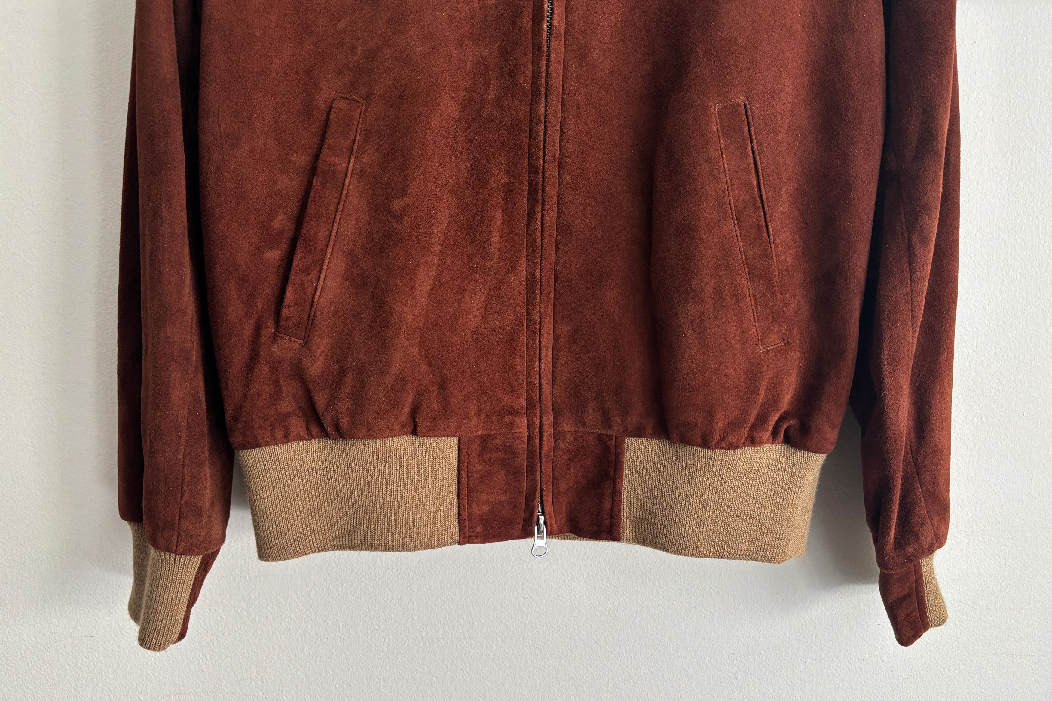Golden Bear $1195 Rust Brown Suede Leather Bomber Jacket -M/L Size US L / EU 52-54 / 3 - 3 Thumbnail