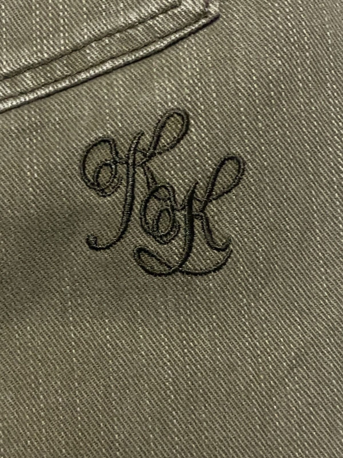 Japanese Brand Vintage Karl Kani Khaki Logo Embroidery Loose Jeans Size US 36 / EU 52 - 11 Thumbnail