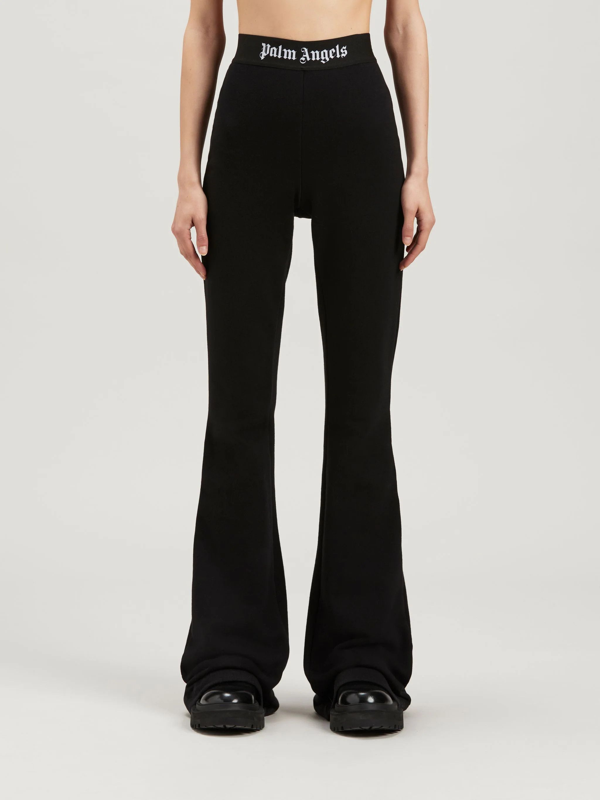 Palm Angels o1s22i1n0824 Waistband Flared Joggers in Black Size 32" / US 10 / IT 46 - 3 Thumbnail