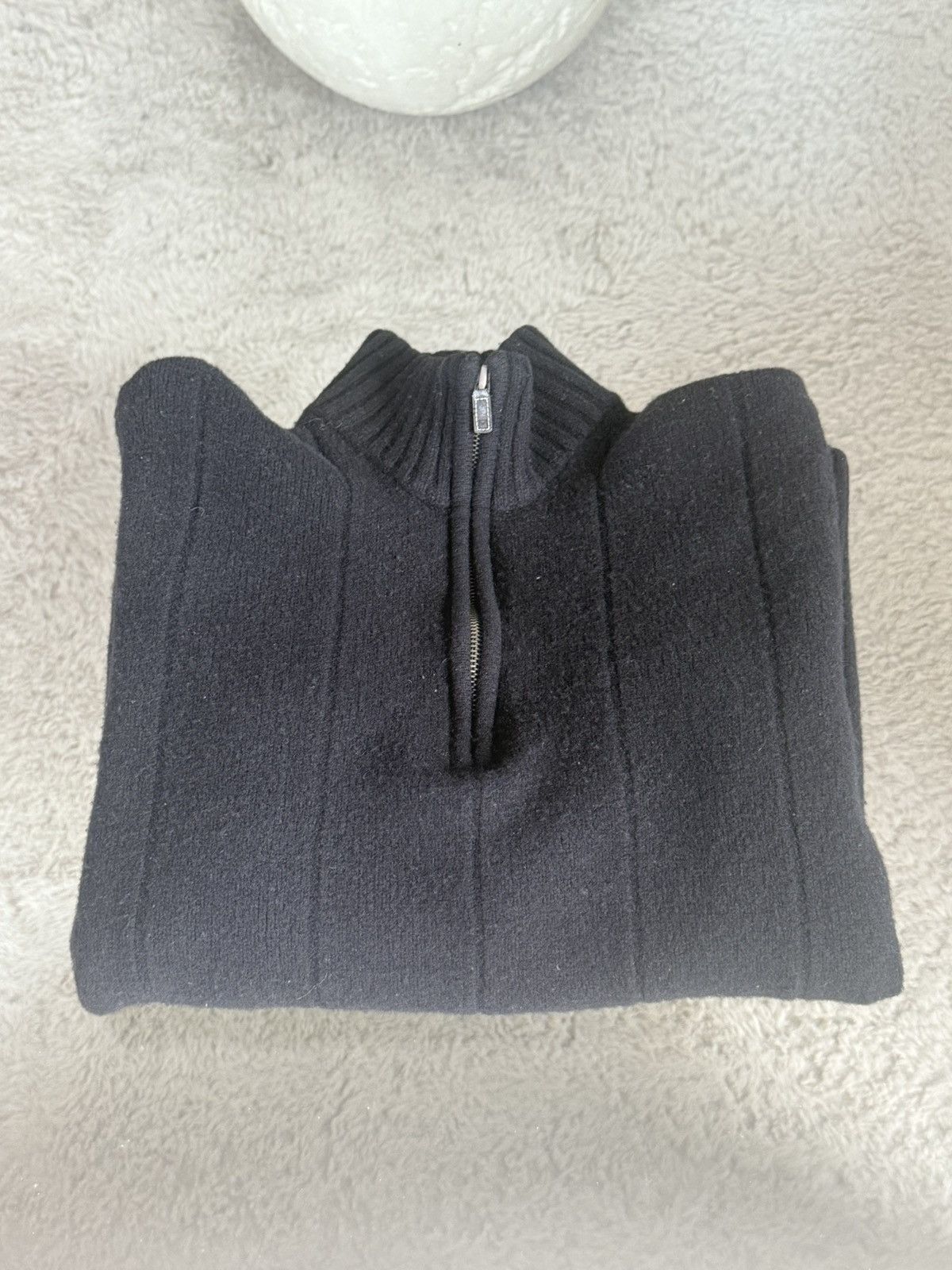 Michael Kors Vintage Black Wool Quarter Zip by Michael Kors Size US M / EU 48-50 / 2 - 5 Thumbnail
