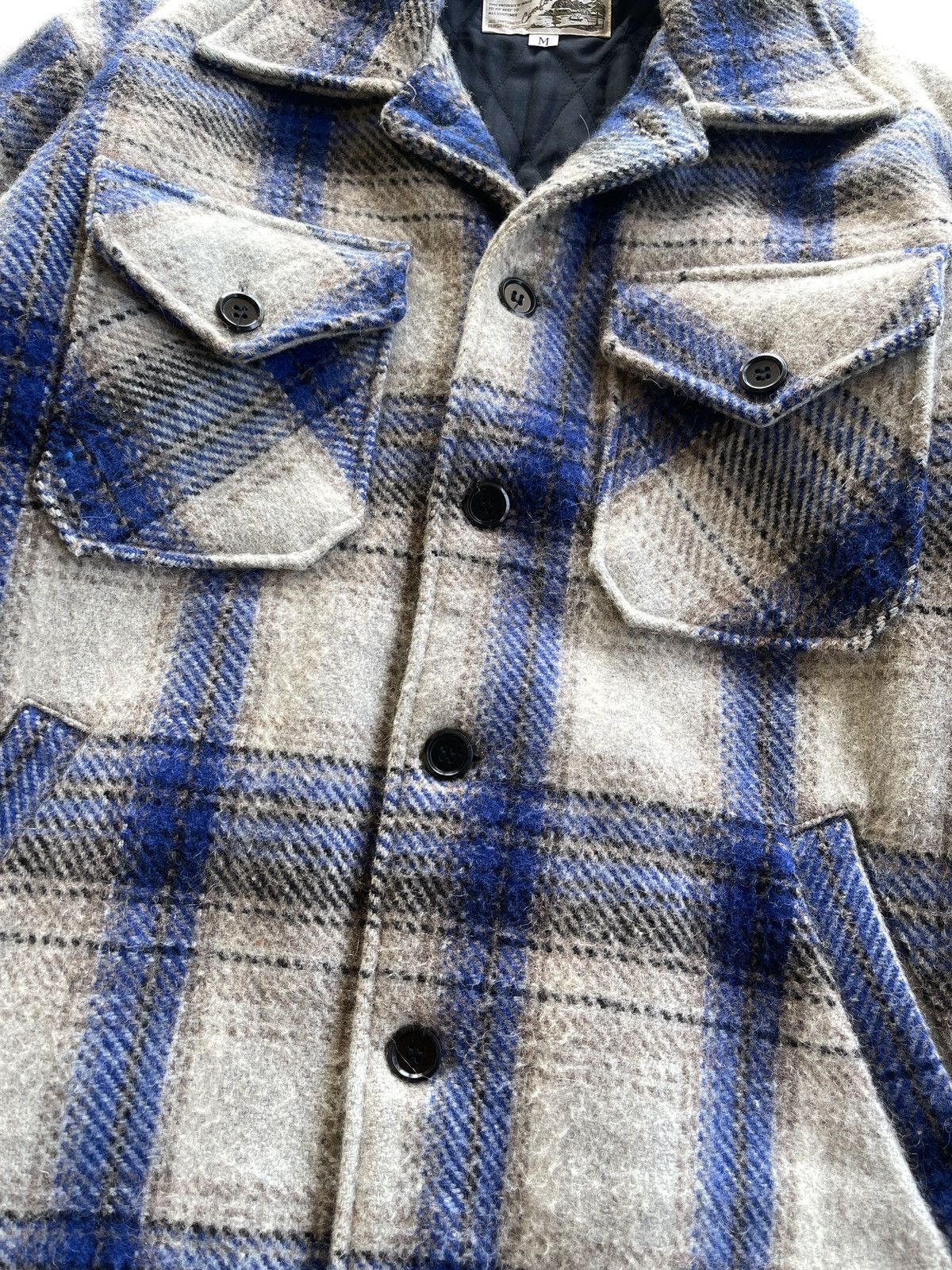 Japanese Brand Vintage 90s Wool Baggy Tartan Jacket Size US M / EU 48-50 / 2 - 9 Thumbnail