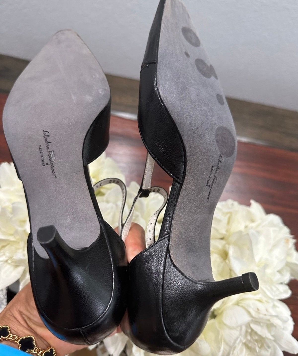 Salvatore Ferragamo Salvatore Ferragamo Woven SlingBack Heels size 7”5 Size US 7.5 / IT 37.5 - 10 Thumbnail