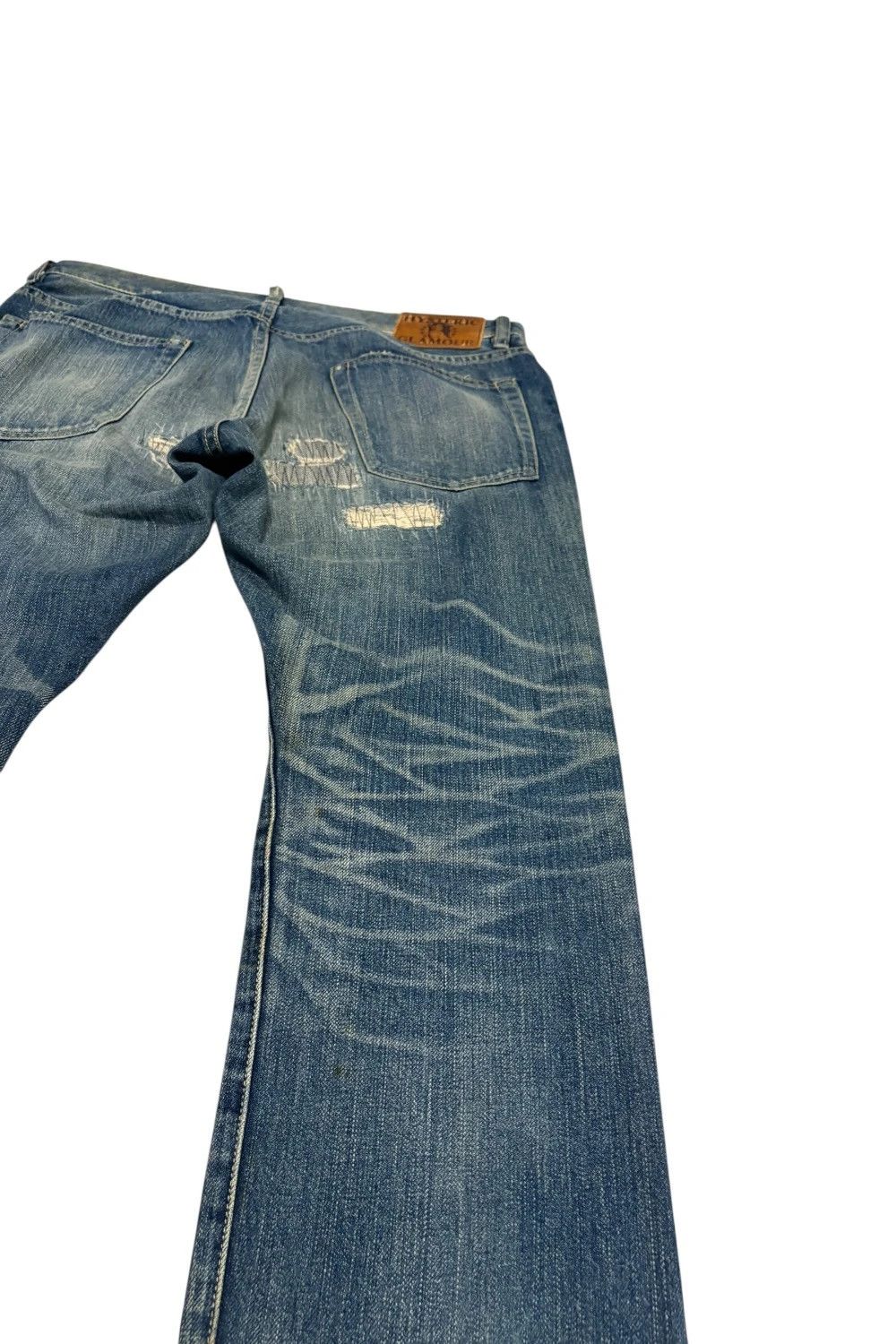 Hysteric Glamour Hysteric Glamour distressed patchwork studded pocket jeans Size US 32 / EU 48 - 8 Thumbnail