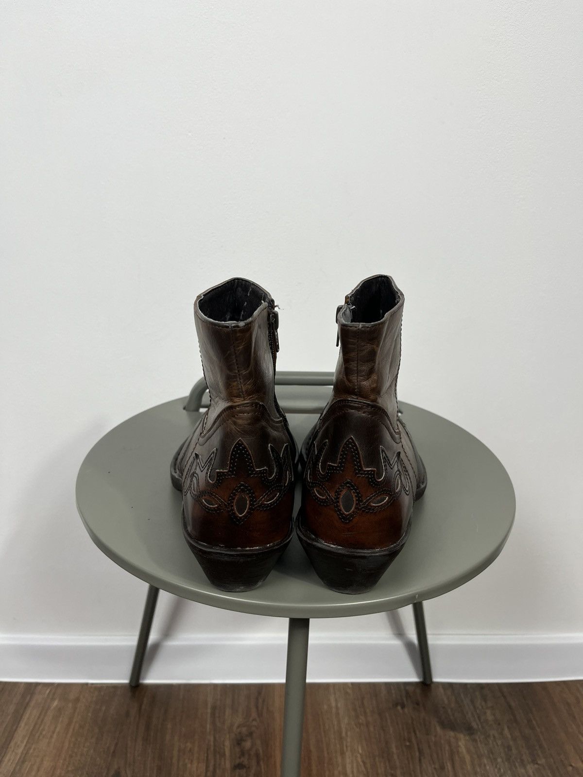 Other Vintage Western Faux Leather Ankle Boots Brown EU 42 Size US 9 / EU 42 - 6 Thumbnail