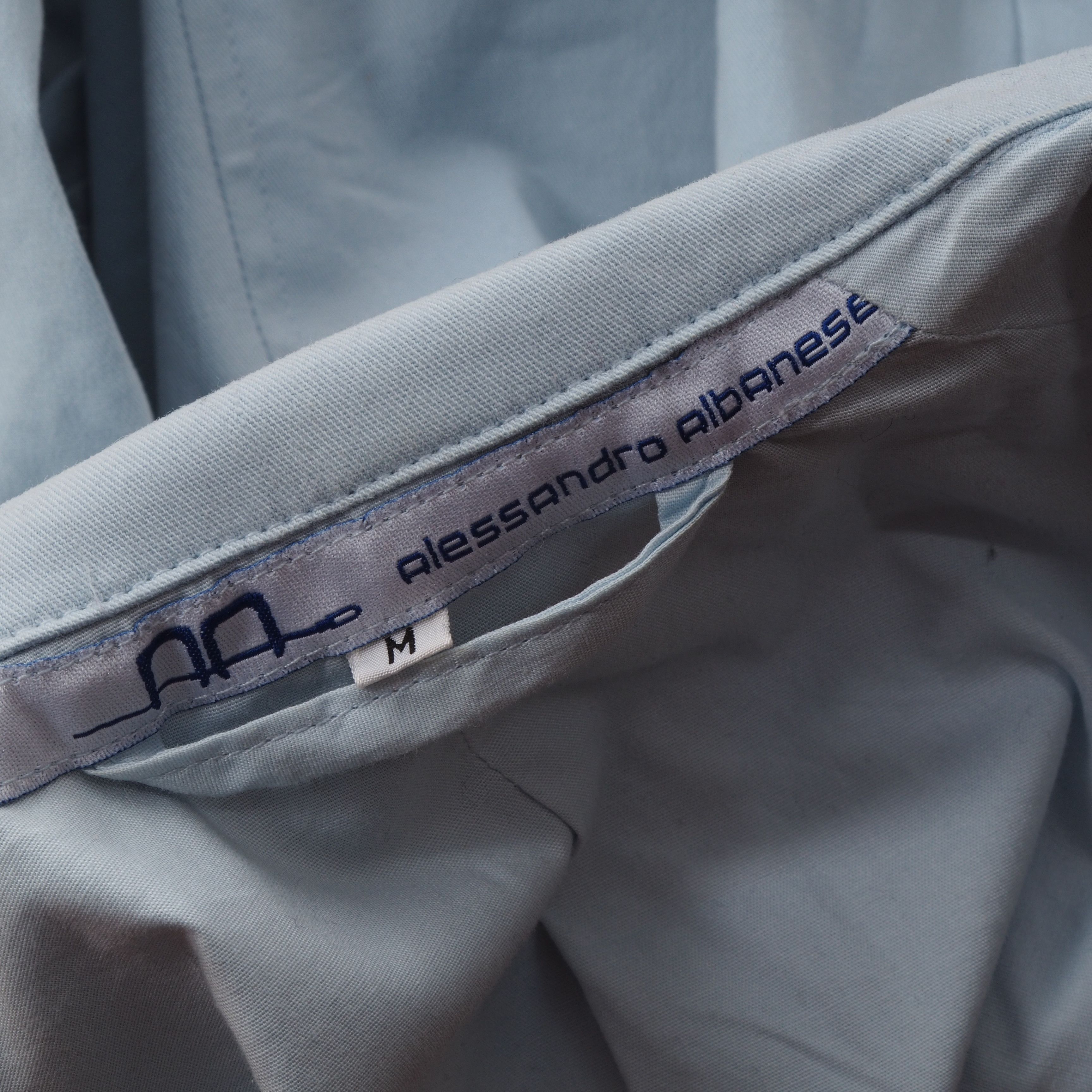 Designer × Other Alessandro Albanese Light Blue Cotton Zip Jacket Size M / US 6-8 / IT 42-44 - 8 Thumbnail