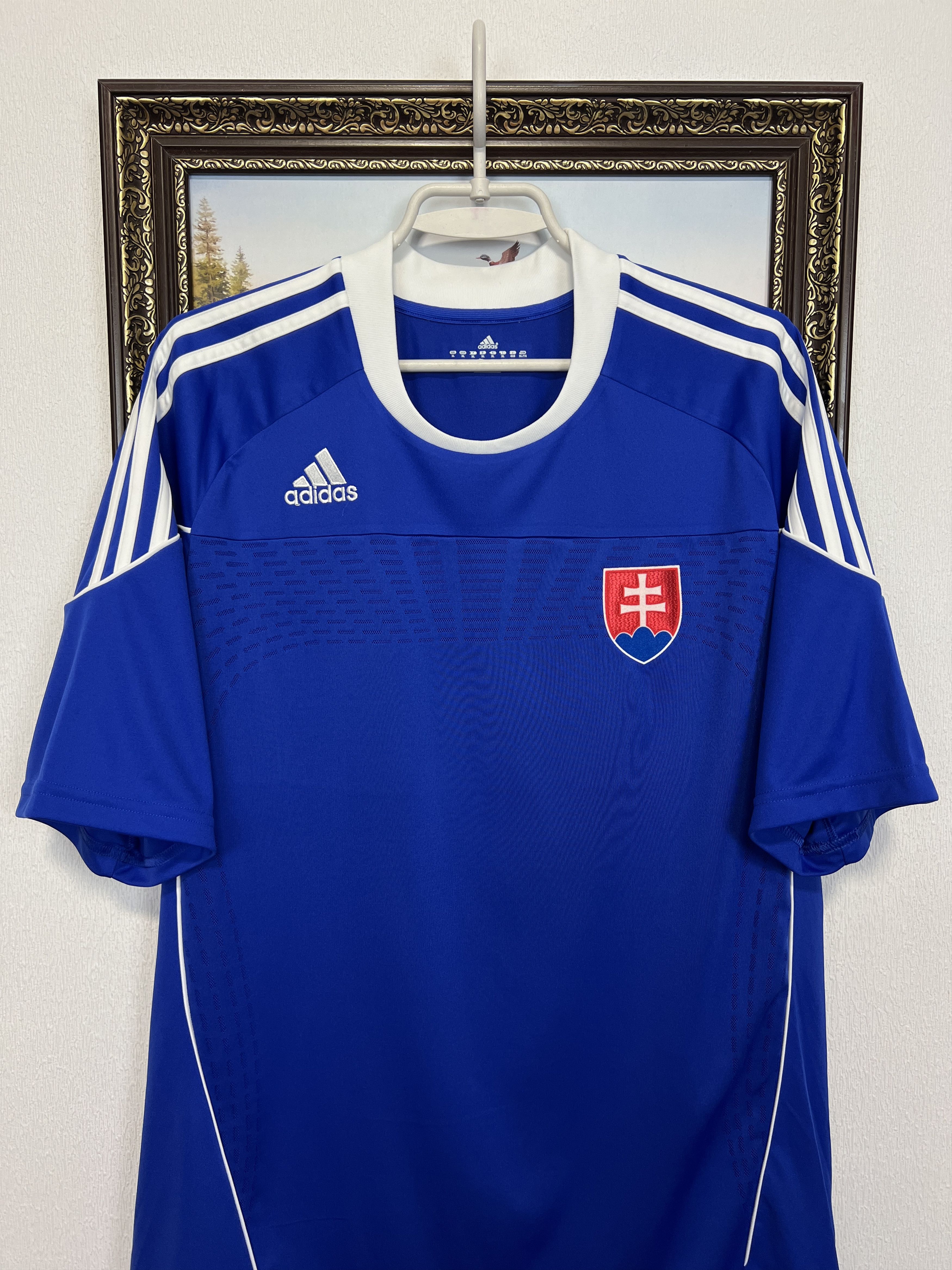 Adidas Slovakia Home football shirt 2010 Player Issue Soccer Jersey Size US XL / EU 56 / 4 - 2 Thumbnail