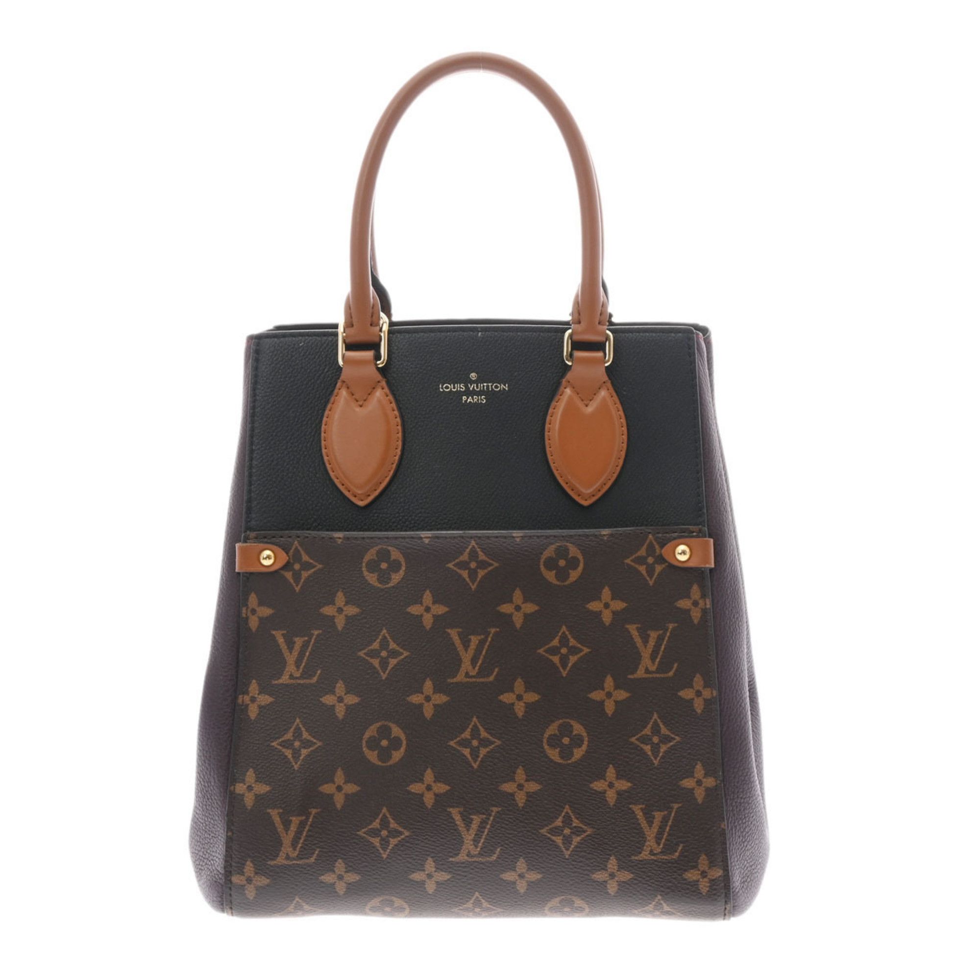 LOUIS VUITTON Louis Vuitton Monogram Fold Tote PM Series Creme Noir M45389  Women's Canvas Bag