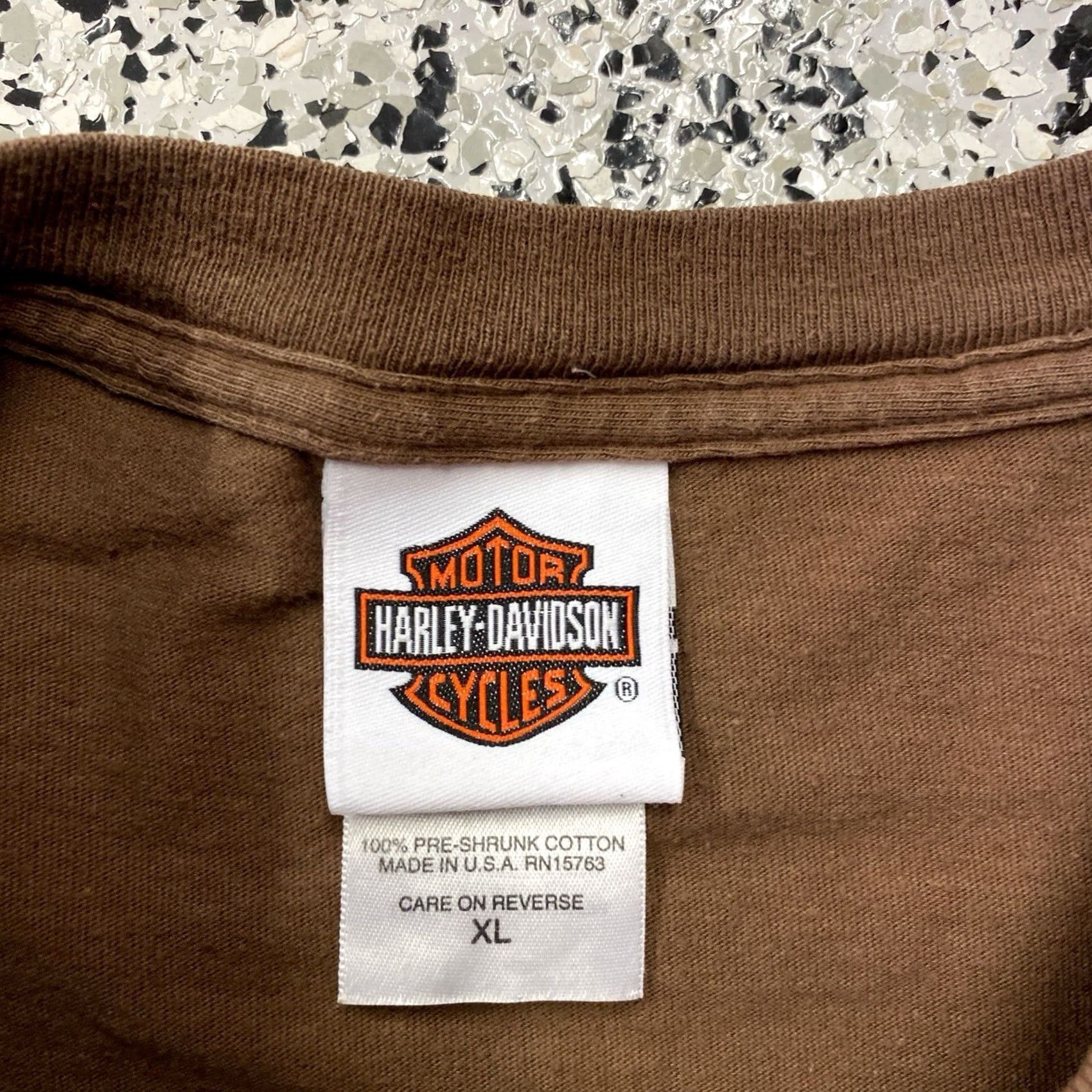 Harley Davidson VINTAGE Harley-Davidson T Shirt Adult XL Brown Graphic Print Short Sleeve Crew Neck Men 2000s Motorcycle Size US XL / EU 56 / 4 - 2 Thumbnail