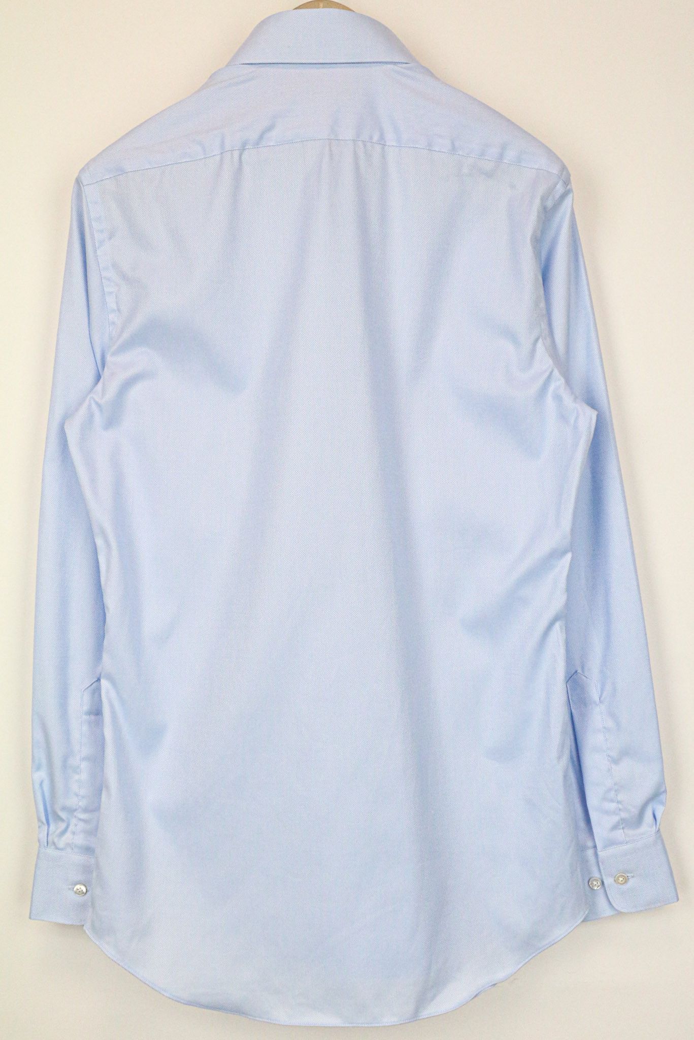 Suitsupply 41 Blue Cotton Extra Slim Melange Traveller Shirt 77432 Size 42R - 2 Thumbnail