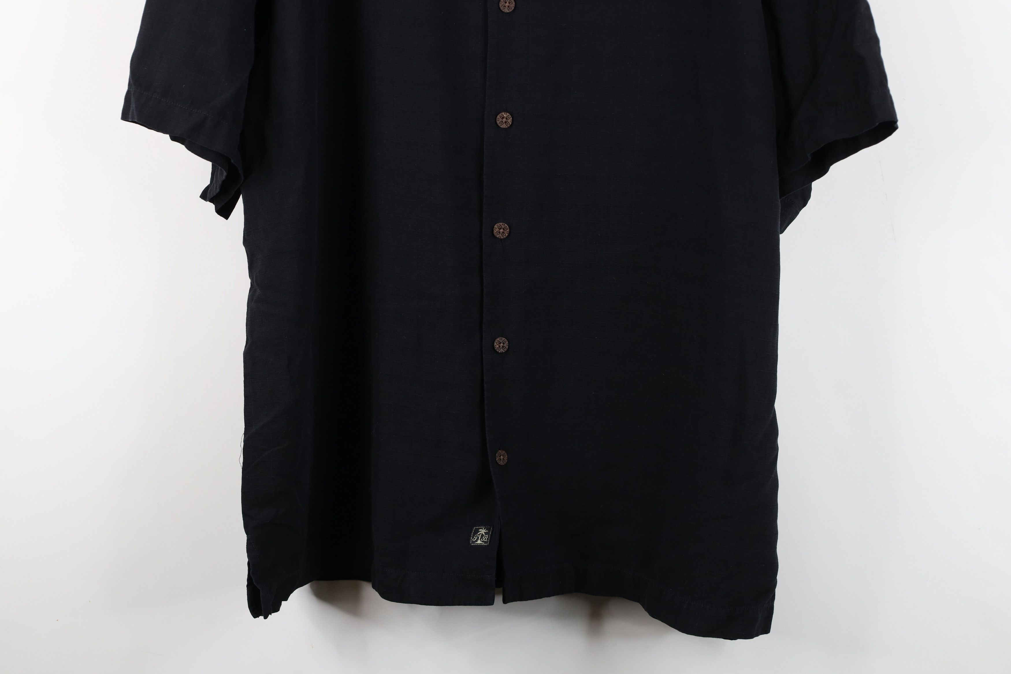 Tommy Bahama × Vintage Vintage 90s Tommy Bahama Looped Collar Button Shirt Black Size US XL / EU 56 / 4 - 3 Thumbnail