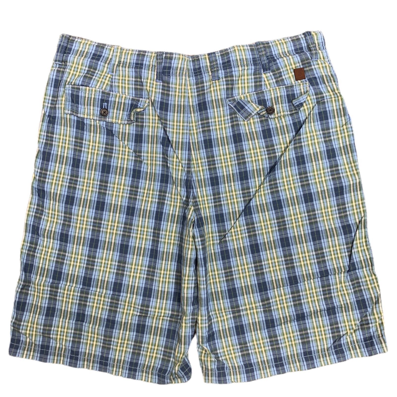 Izod IZOD Jeans Cotton Shorts Plaid Blue Green Summer Beach Golf Size US 40 / EU 56 - 3 Thumbnail