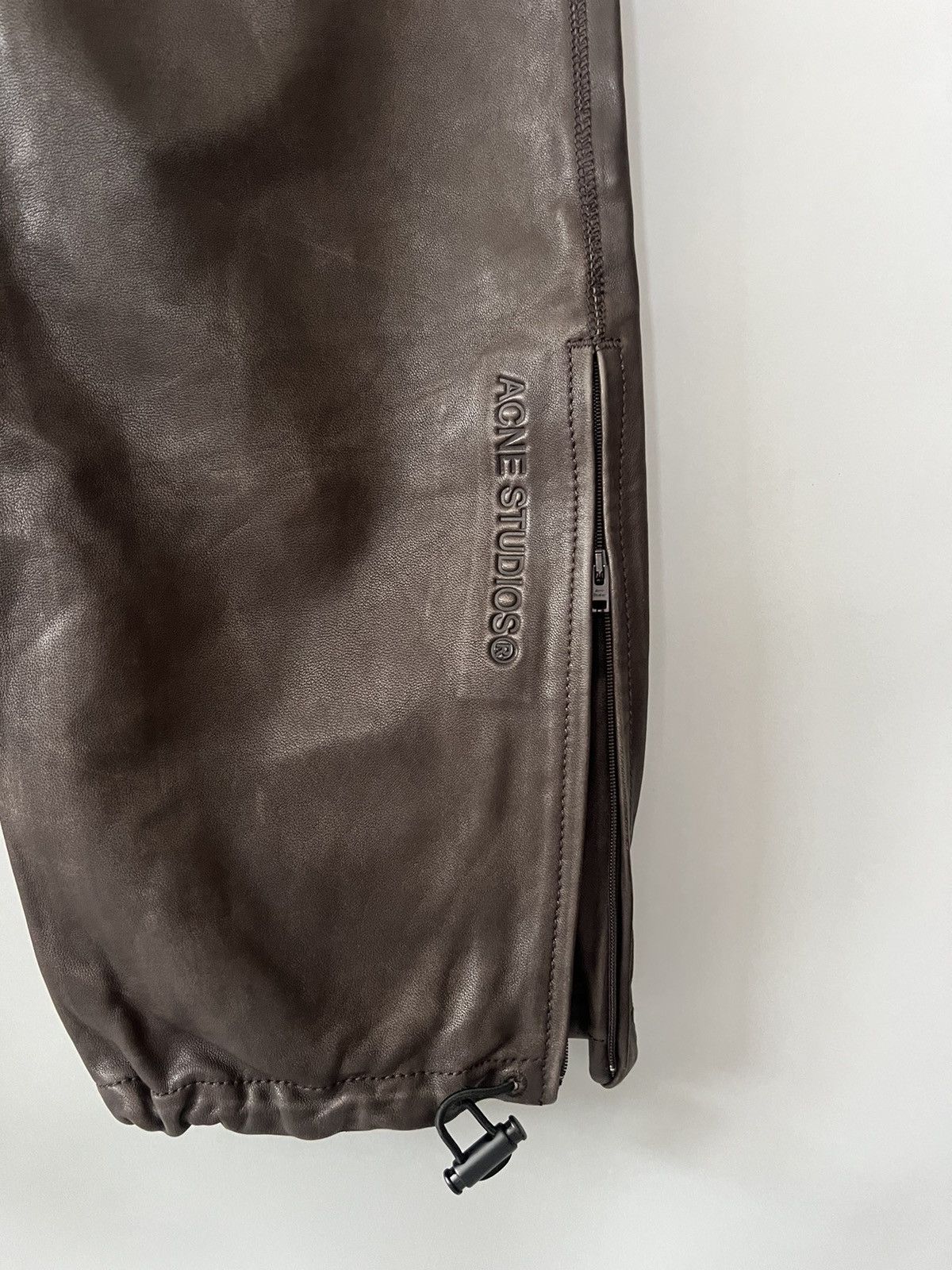 Acne Studios Acne Studios Brown Casual Leather Trousers Size 26" / US 2 / IT 38 - 7 Thumbnail