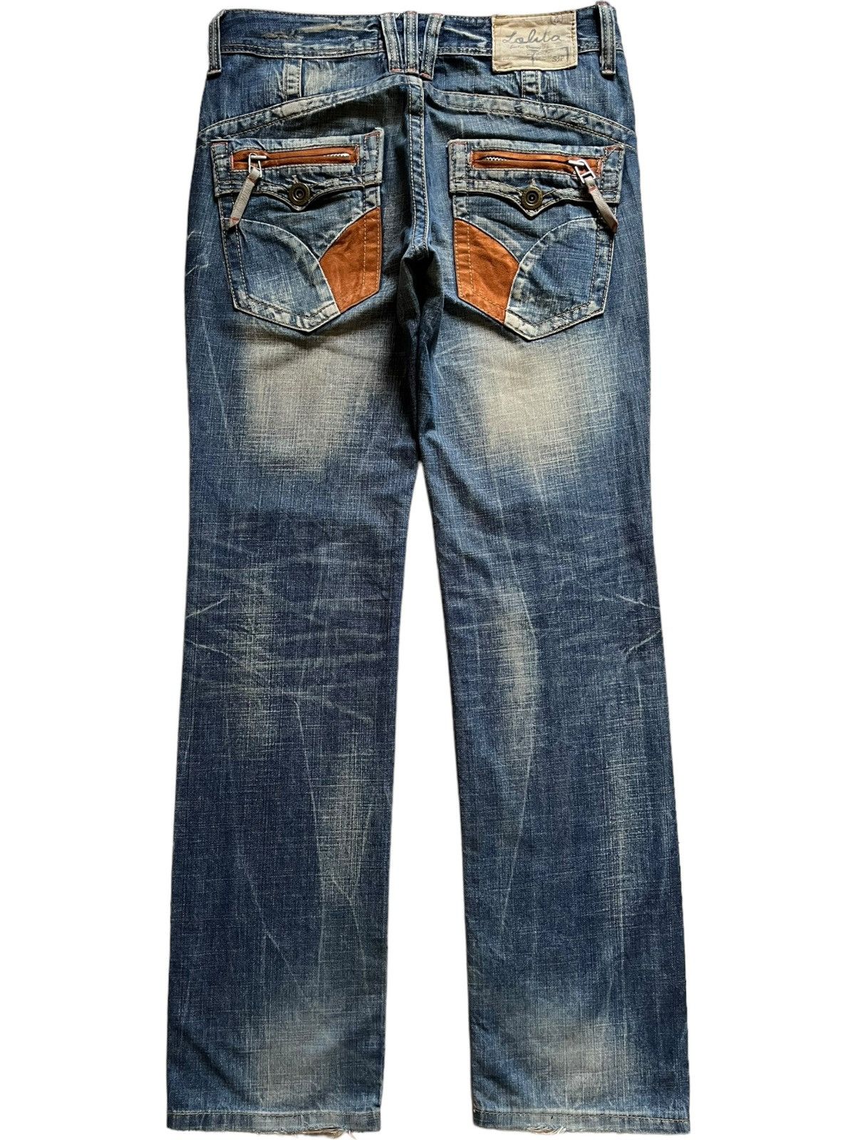 Japanese Brand Vintage Japanese Brand Rusty Mud Wash Distressed Loose Jeans Size US 33 - 2 Thumbnail