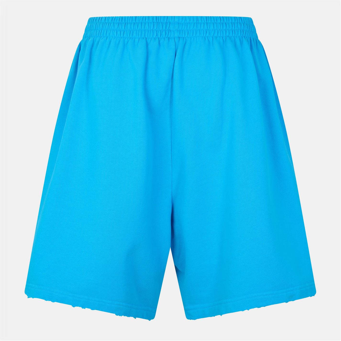 Balenciaga o1g2r1mq0226 Logo Jersey Shorts In Azure Blue Size US 30 / EU 46 - 2 Thumbnail