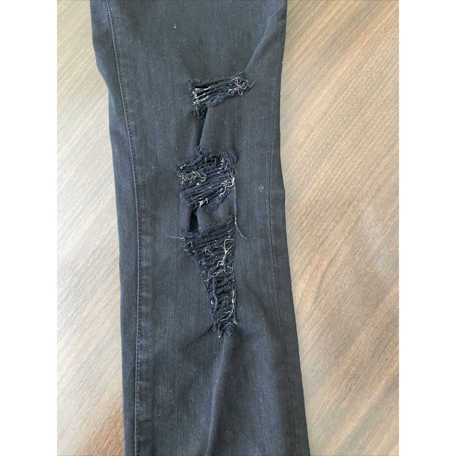 Frame FRAME Denim Le High skinny Jeans Women's 25 Black Film Rip Size 25" / US 0 / IT 36 - 4 Thumbnail