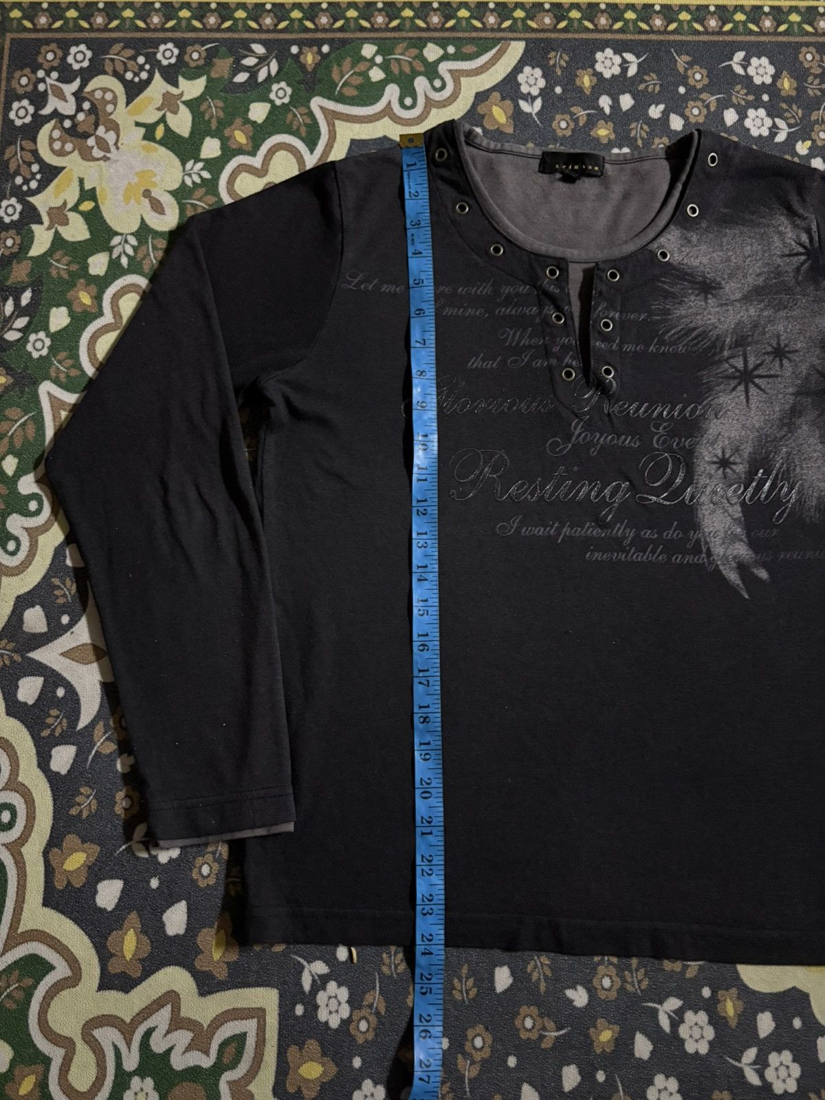 Japanese Brand Vintage Japanese Brand SPINASH Poem Long Sleeve T-Shirt Size US M / EU 48-50 / 2 - 9 Thumbnail