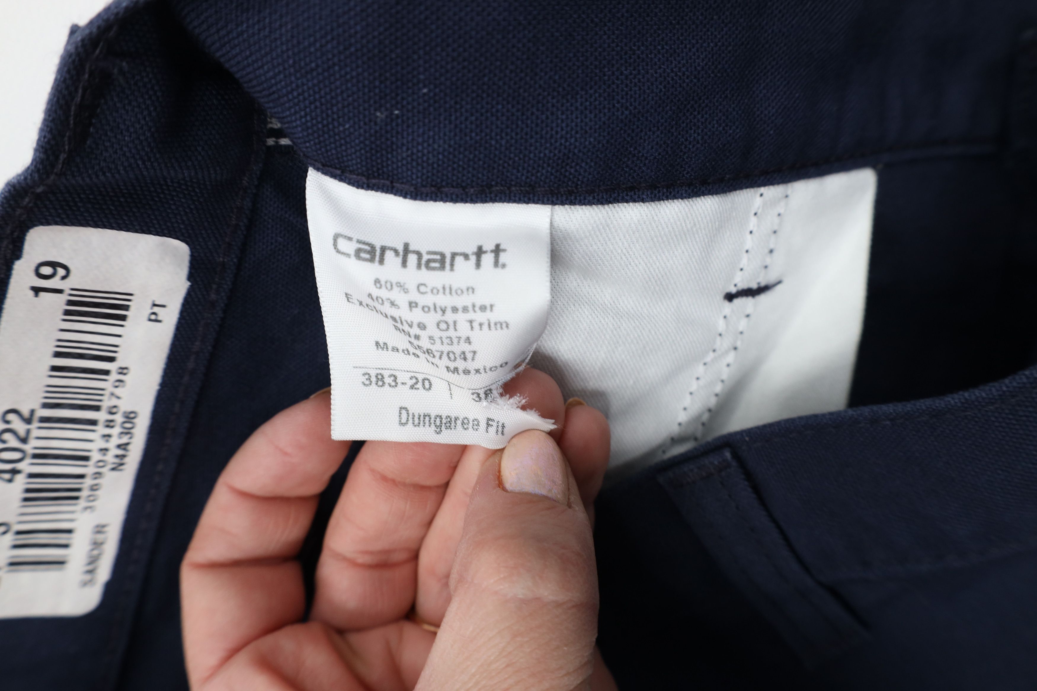 Carhartt Vintage Y2K Carhartt Wide Leg Dungaree Pants Navy Blue Size US 38 / EU 54 - 7 Thumbnail