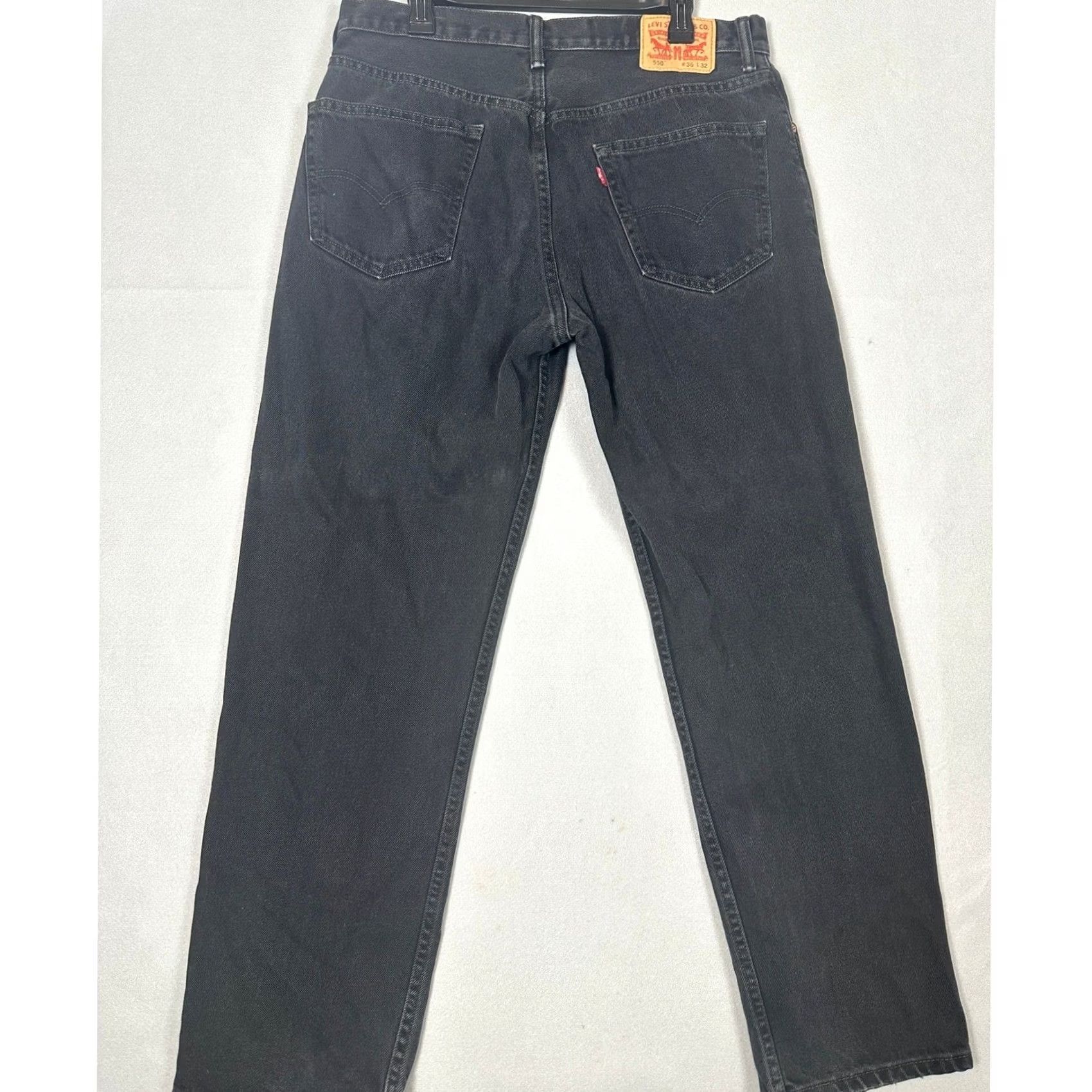Levi's Levi'S 550 Jeans Men Black Fit Relaxed Straight 5-Pocket Denim Size US 36 / EU 52 - 2 Thumbnail